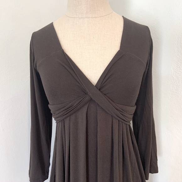 The Limited Dark Brown Twist Front Dress - Picture 4 of 6
